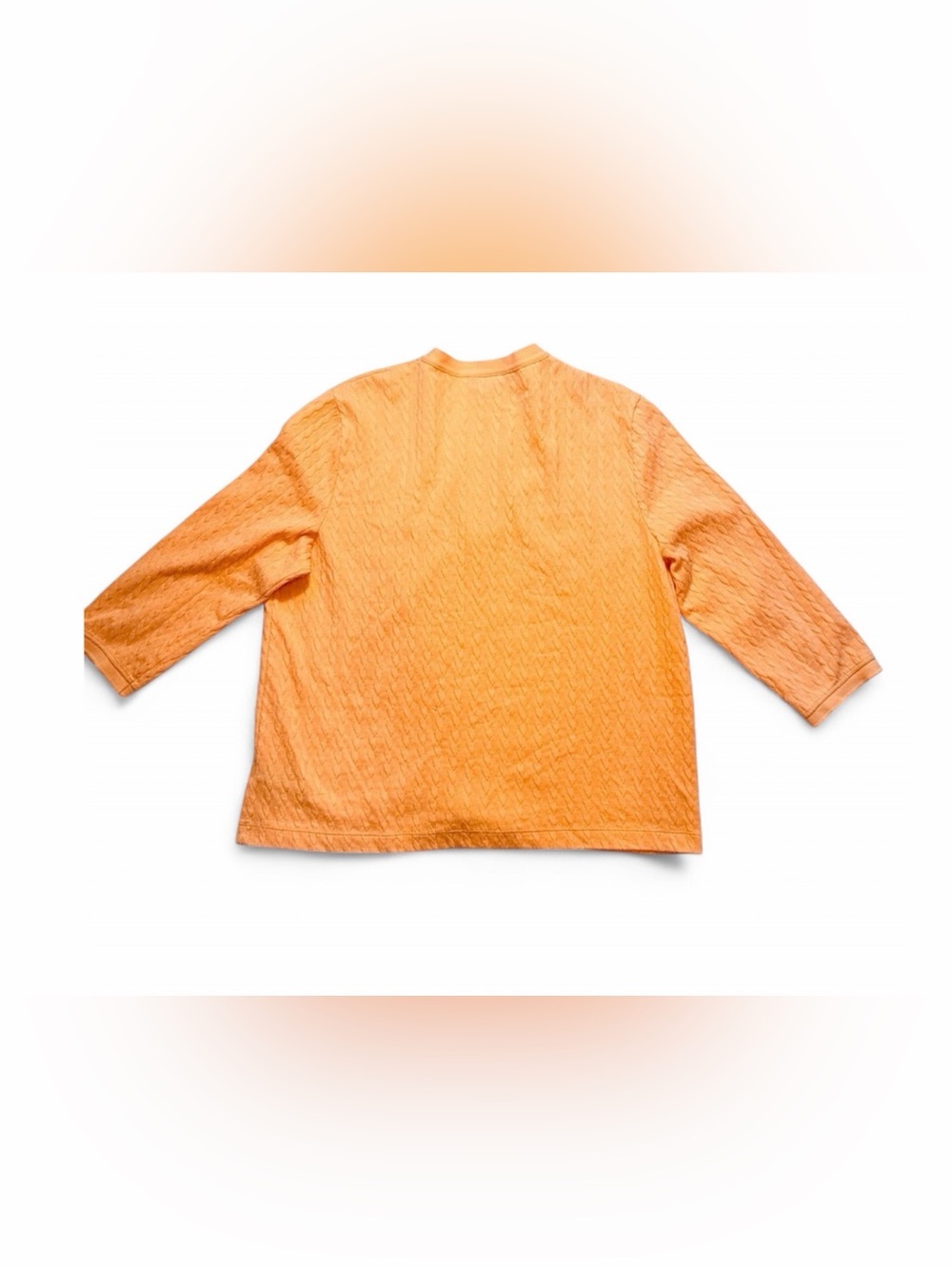 Lauren Ralph Lauren Women's Cable Knit 3/4 Sleeve V-Neck Cardigan Top Size Large - Picture 7 of 7